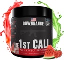 DownRange 1. Call Pre Treenout Powder, Preworkout miehille ja naisille, Aminohappo Beta Alanine & kofeiini pumppu, energia ja Focus tuki, 30 tarjoiluja (Strawberry Watermelon)