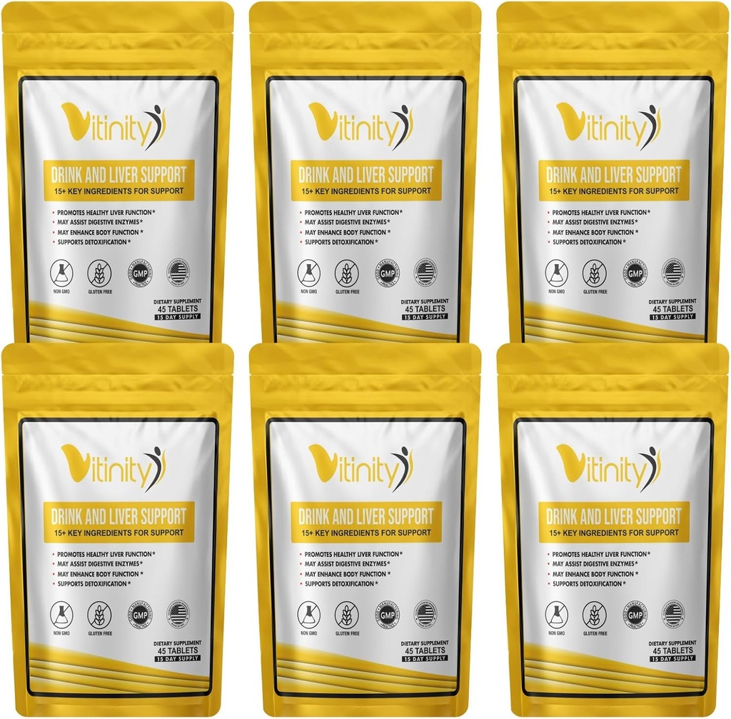 Anti Drink Liver Support Supplement-15+Avain ainesosat Craving Support,Liver Health,Kudzu, Milk Thistle,Holy Basil,DHM,Kaikki Natural Cleanse, Gradual Reduction,Nutrient Replenisher Tabletit(90 päivää)