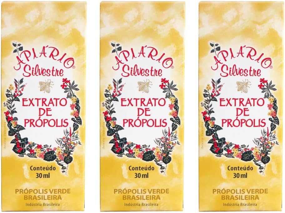 Virallinen jakelija - 1 pullo Apiario Silvestre Brazilian Green Bee Propolis Nestemäisiä viljajauhoja Alkoholiuute 30 ml