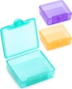 Sukuos Pieni pilleri laatikko 3 kpl, Söpö matka pilleri tapauksessa Päivittäinen pilleri Organizer Portable tasku kukkaro vitamiini kalaöljyä täydentää, helppo puhdistaa