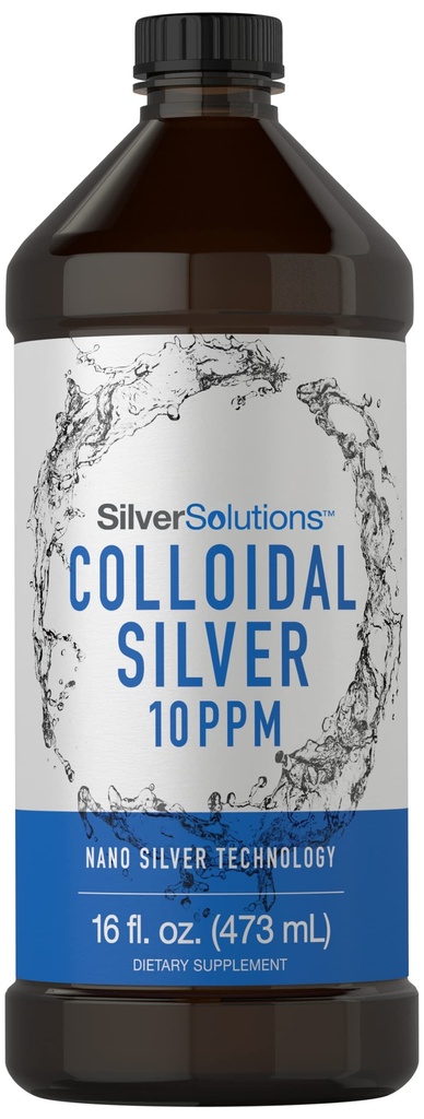 Carlyle Kolloidinen Silver Liquid -öljy 10 PPM 16 fl. Oz (473 ml)
