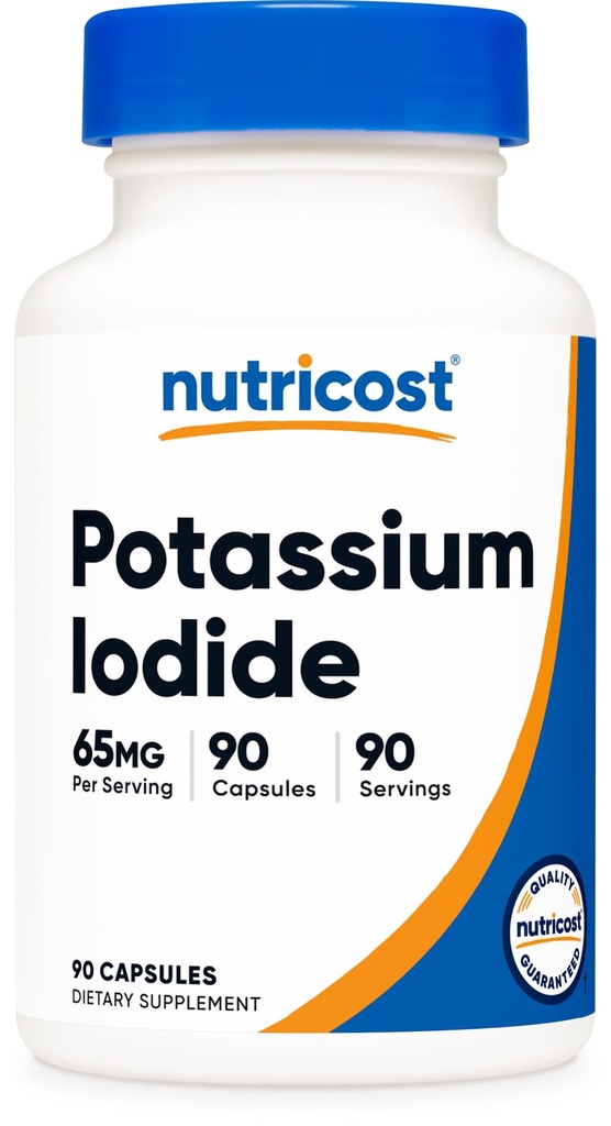 Nutricost Kalium Iodide (KI), 90 kapselia, 65 mg kalium Iodide Per Serving, kasvissyöjä, ei-GMO & gluteeniton