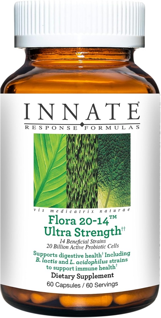 Luonnollinen vastaus Formula 20-14 Ultra Strength - Probiootti täydentää 20 miljardia PMY - 14 Probiootti kanta - kasvissyöjä ja ei-GMO - Valmistettu ilman 9 ruoka-allergens - 60 Caps ules