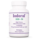 Optimox Iodoral 50 mg täydennysosa - Kaliumjodiditabletit, kilpirauhasen tuki, päivittäiset vitamiinit ja mineraalit, Lugolin jodiliuos - 90