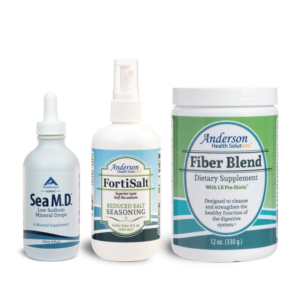 Ultimate Health Boost Bundle (Trace Minerals Drops, Alhainen Natrium Fortisalt & Fiber Blend)