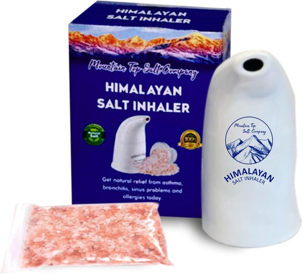 Keraaminen Himalajan suola-inhalaattori Himalayan Vaaleanpunaisen kristallin suolalla ...
