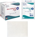 Dynarex Non-Adherent Pads-Sterile, Individually Packaged, Non-Stick Wound och Burn Care, Soft & Highly Absorbent, 3 "x 4", 1 Box av 100 icke-Adherent Pads-Sterile