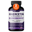 Gade Nutrition Quercetin kanssa bromaiini & Elderberry ... Kvarsetiini C-vitamiinin ja sinkin kanssa... Sinkki Quercetin 500 mg D3-vitamiinilla... Päivittäinen immuunituki täydentää - 2 kuukautta Supply