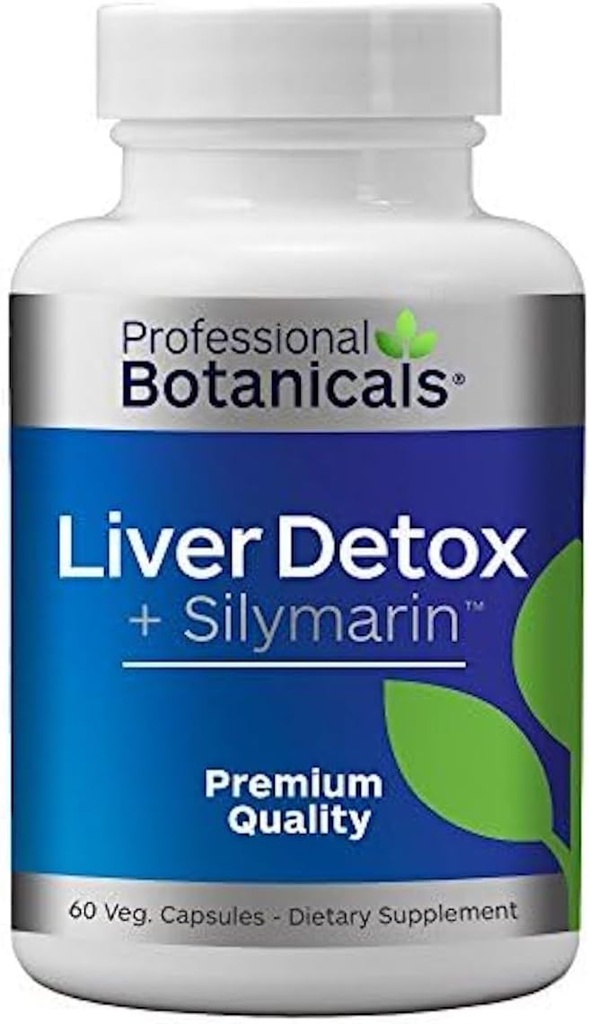 Liver Detox and Cleanse Supplement, Herbal Liver Support Supplement Milk Thistle Seed Extract, Silymarin 80%, Luomu Siunattu Thistle, Voikukka juuri, - 60 kasvissyöjä Kapselit