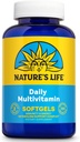 Naturens liv dagliga multivitamin för män och kvinnor - komplett multivitamin med järn - dagligt värde av de flesta viktiga vitaminer och mineraler - hälsosam energi och immunstöd - 60 serv, 120 mjukglar