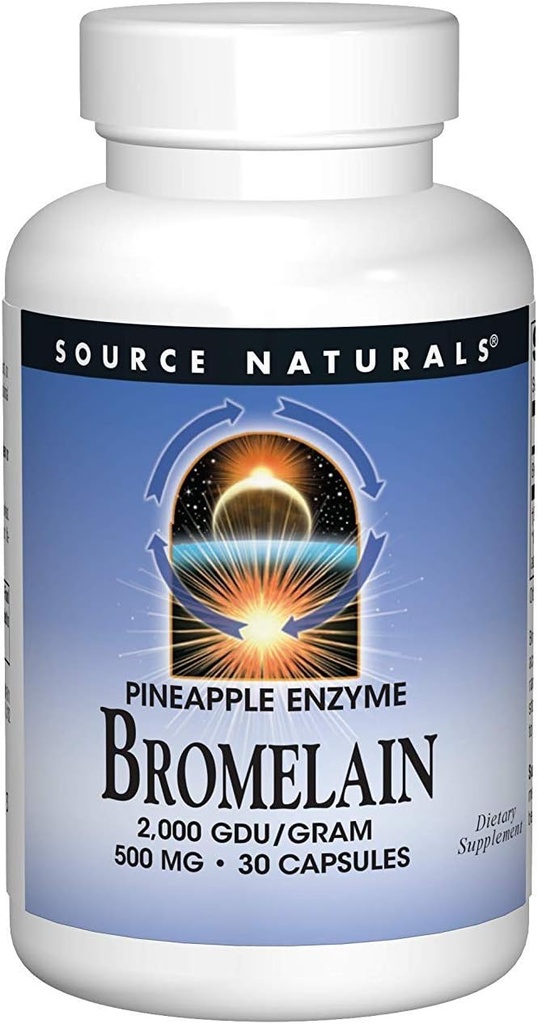 Source Naturals - Bromelain 2000 Gdu, 500 mg, 30 kapselia