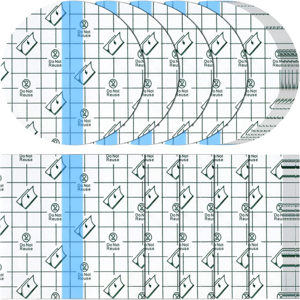 50 Pieces Vedenpitävä Liima Bandages Läpinäkyvä Stretch Bandages Suojaavat Clear Films Pukeutuminen Tatuointi Kansi Nauhat Suihku uinti(4 x 4 tuuman)