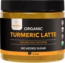 Organisk gurkmeja Lattepulver - USDA Certified, No Added Sugar Turmeric Supplement med Ceylon Cinnamon, Zealthy Life, 45 portioner
