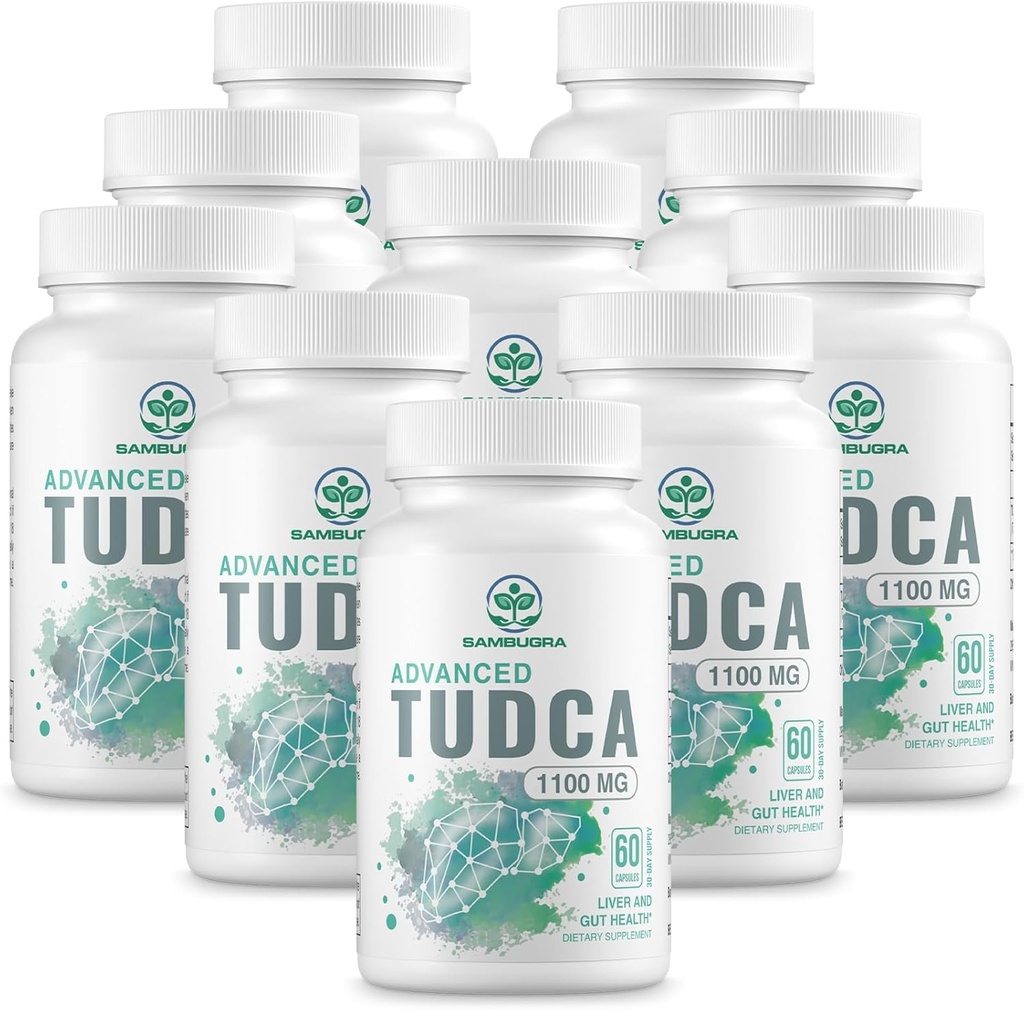 TUDCA Lever Supplements 1100mg, 3rd Party Tested Ultra Strength Bile Salt TUDCA Supplement, Liver Support för Liver Cleanse Detox och Repair, 600 kapslar
