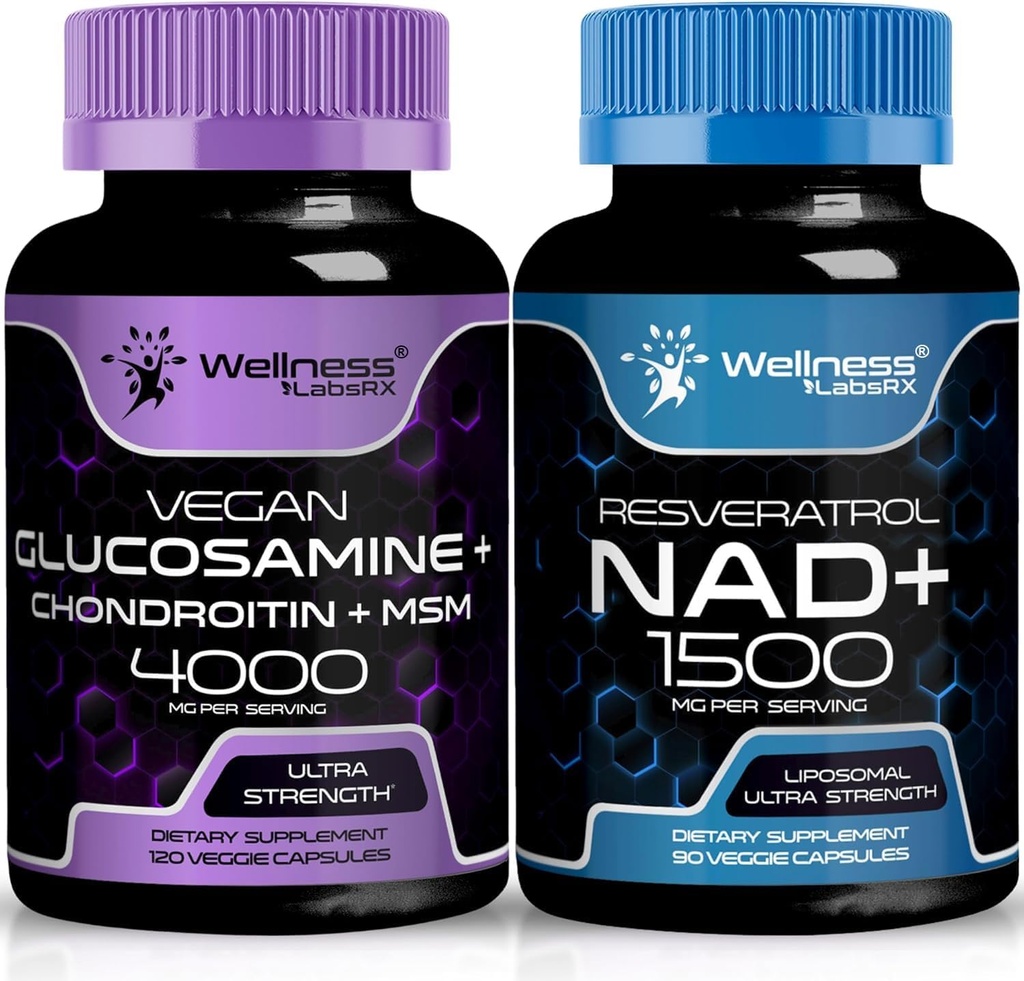 WELLNESS LABSRX Glukosamiini MSM . NAD-lisäkapselit