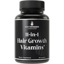 11-in-1 Vegaani hiusten kasvu vitamiineja ohentamiseen & Brittle hiukset . Advanced Vitamiini Complex 5000 mcg Biotin, kurpitsa siemen, sinkki. Tukee Thicker, terveempi-näköinen skalp naisten ja miesten