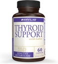 Thyroid Support med jod, vitamin B12 och 12 andra väsentliga ingredienser - hälsosam sköldkörtel, lyckligt liv. Revitalisera metabolism, energi och kognitiv hälsa. 60 kapslar