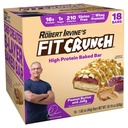 FITCRUNCH Snack Size Protein Bars, 6-Layer Baked Bar, 1g socker, Gluten Free & Soft Cake Core (18 barer, jordnötssmör och Jelly)