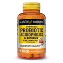 MASON NATURAL Probiootti Acidophilus Bifidus, 50 päivän tarjonta, tukee terve Normaali digestio, Mansikka maku, 100 puruvesi
