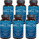 Viva Naturals Antarktis Krill Oil 1250 mg, Omega 3 EPA DHA ja Astaksantiini, Joint Support ja Brain täydentää antioksidantti ominaisuudet, Ei Fishy Jälkimaku (Pakkaus 6)