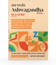 Ashwagandha Oral Strips 100 mg KSM 66 Ashwagandha, L-Theanine, Melatonin, Vitamin D3 och Magnesium, Vegan Strip för män och kvinnor, Sugar-Free, Non-GMO, 30 Oral Strips (Berry)