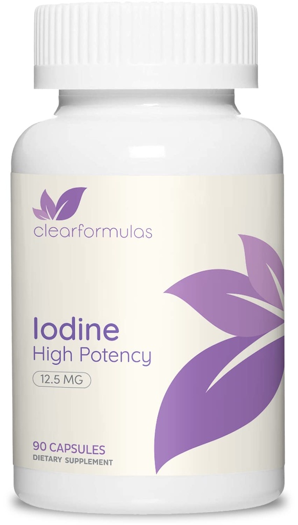 Potenssi Kaliumjodi Supplement - Kaliumjodide USP ja vapaa jodikapselit 12, 5 mg Tarkka Annostus Blend - Kapseli Vaihtoehto Lugolin täydennysosa Kilpirauhasen energia & immuniteetti (3 kuukautta)