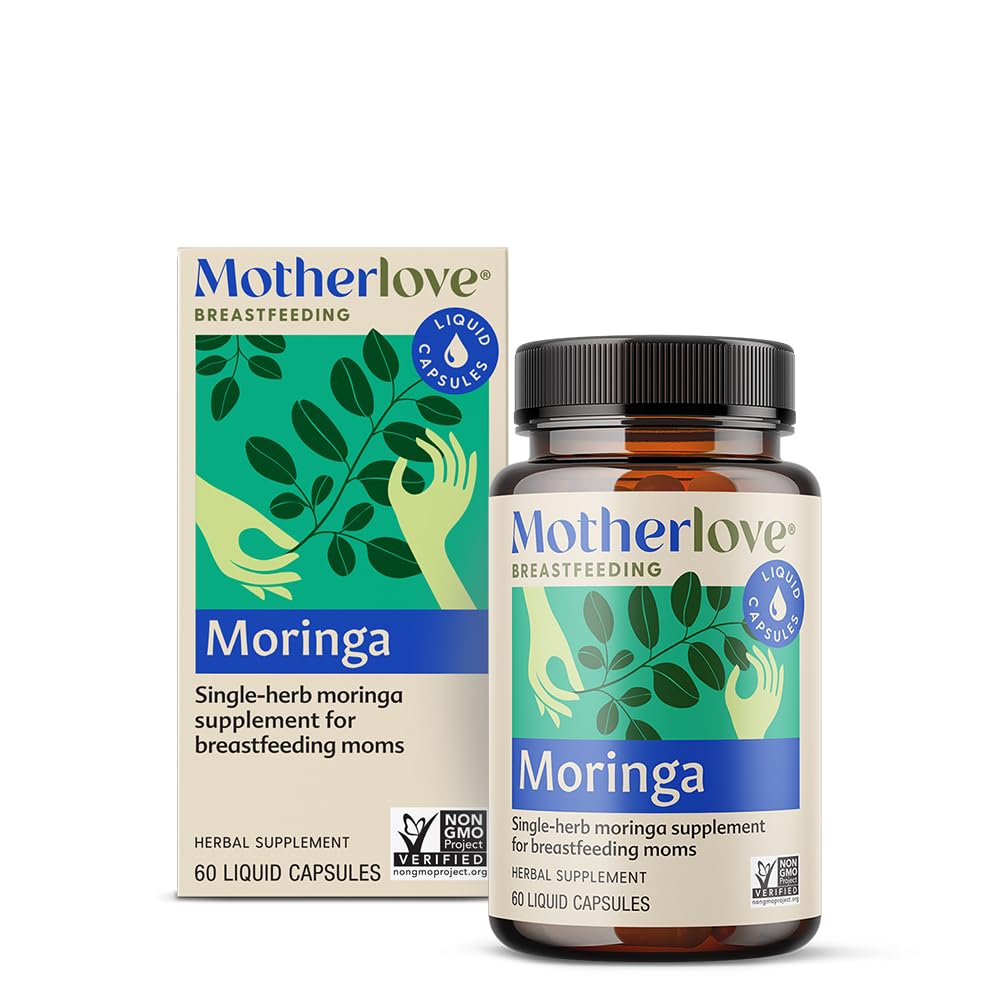 Motherlove Moringa (60 nestekorkkia) Imetys täydentää tukea rintojen maitoa.
