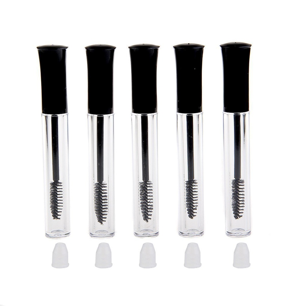 5PCS/5ML Uudelleen käytettävät tyhjät silmäripsien kasvu öljy Mascara pullot Tube Hold Container Eyelash Wand injektiopullot harjalla