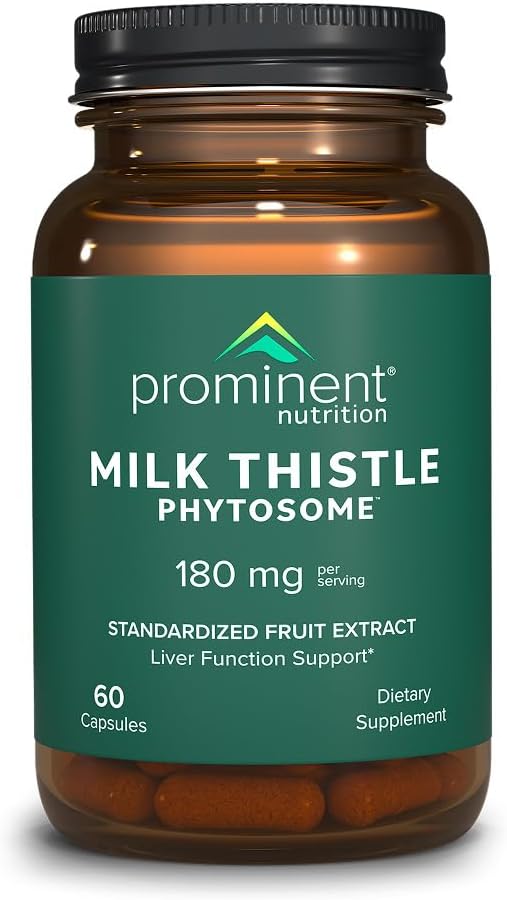 Merkittävä ravitsemus Milk Thistle Phytosome, kliinisesti tutkittu Siliphos Milk Thistle uute maksan toimintaa, Detox, ja Cleanse Support, Standardoitu 29% Sylibin, 180 mg, 60 kapselia -1 pakkaus