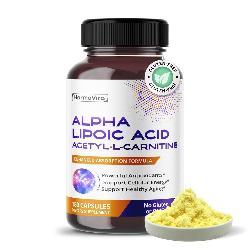 Alpha Lipoic Acid Acetyl-L-karnitiini - Tuki virtsarakon puhdistus, virtsateiden terveys - 180 päivän tarjonta - valmistettu Yhdysvalloissa