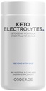 Codeage Keto Electrolytes Supplement - Vegan Electrolyte Tablets w Magnesium, Potassium, Calcium & Salt - Electrolyte Powder Salt Pills & Drink Hydration Supplements - Non-GMO Keto Diet - 180 kapslar