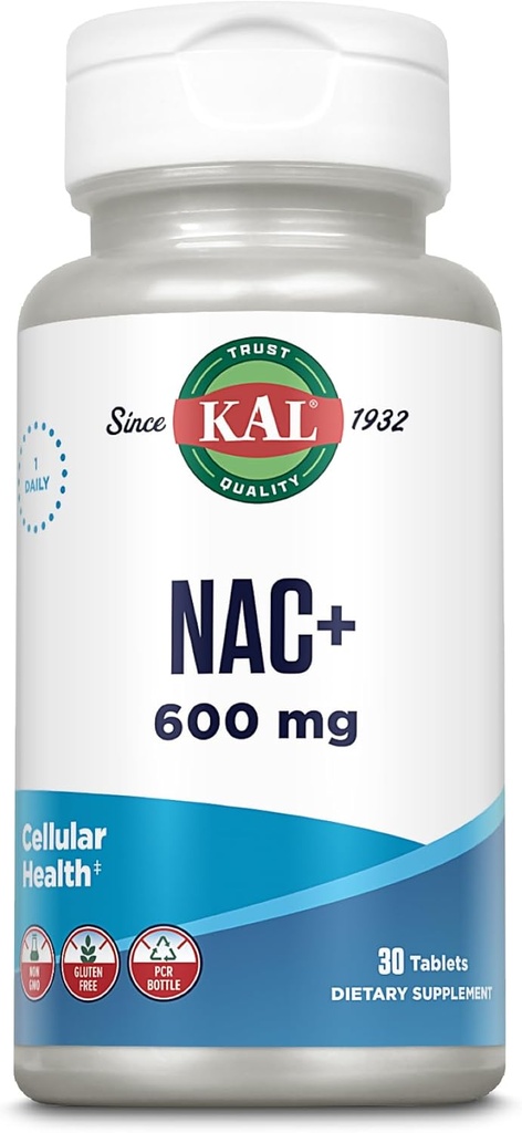 Kal 600 Mg N-Acetyl Cysteine Plus tabletter, 30 greve