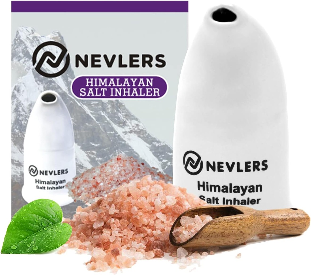 Nevlers White Himalayan Salt Inhalaattori keuhkoihin ja nenään 6 Oz Coarse Pink Himalayan Sea Salt 