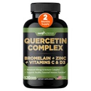 Gade Nutrition Organic Quercetin kanssa bromeliini C-vitamiinia ja sinkkiä . Immunosupport Supplement Quercetin 500 mg kapselit. Bioflavonoidit Valmistettu Yhdysvalloissa Kolmas osapuoli Testattu