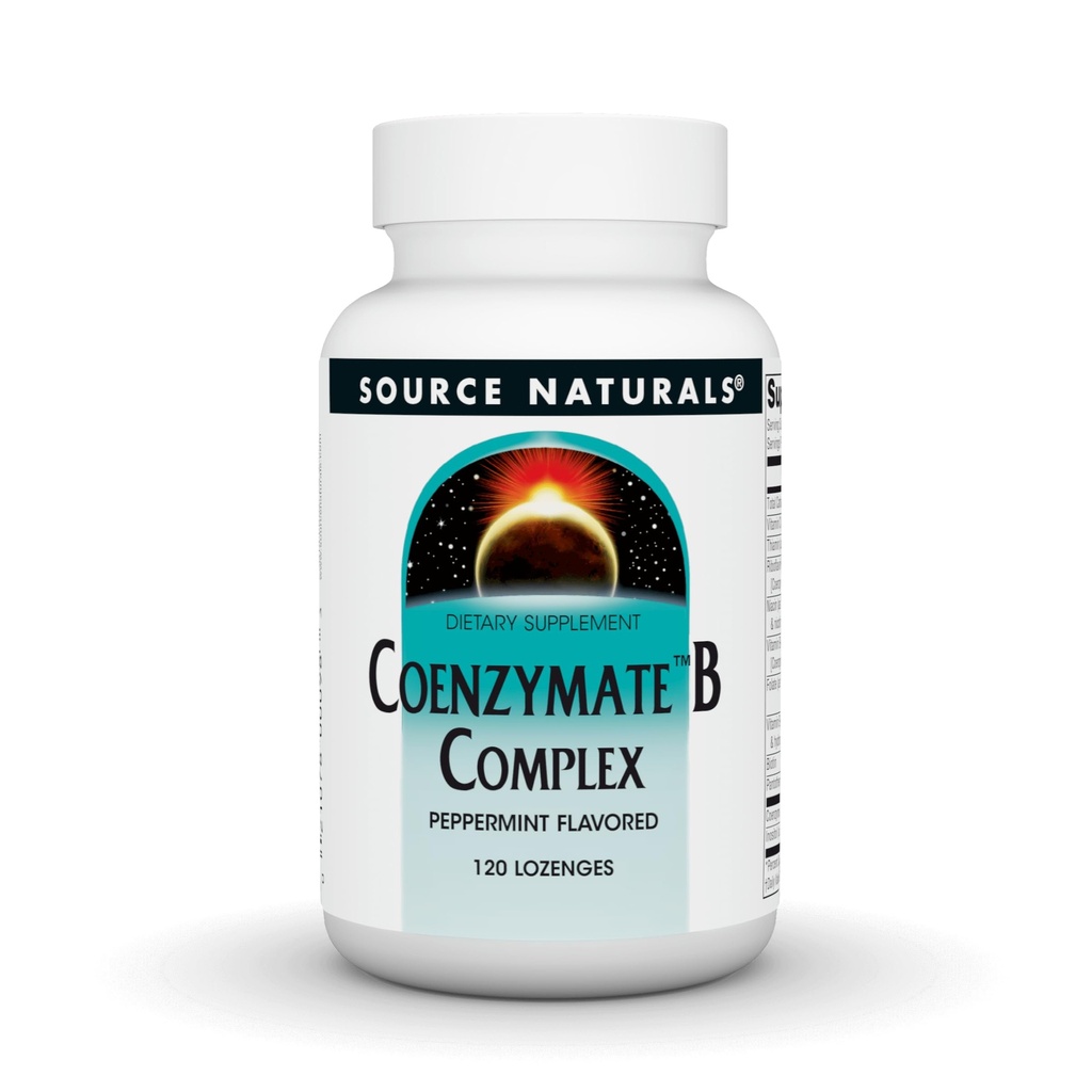 Källa Naturals Coenzymate B Complex - Peppermint smak som smälter i munnen - B Vitaminer - 120 Lozenges