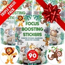 Focus Boosting Stickers (90 Pack) - Terve aivojen tuki huomiota, paperi, kupla suunnittelu, huumeeton, vaatteet, Unisex