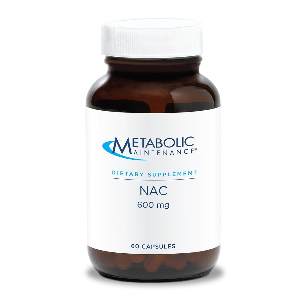 Metabolinen ylläpito NAC 600 mg kapselit - N- Acetyl Cysteine 600 mg täydentää maksan ja Immuunin tukea - antioksidantti puolustus miehille ja naisille 50+ - 60 kapselia