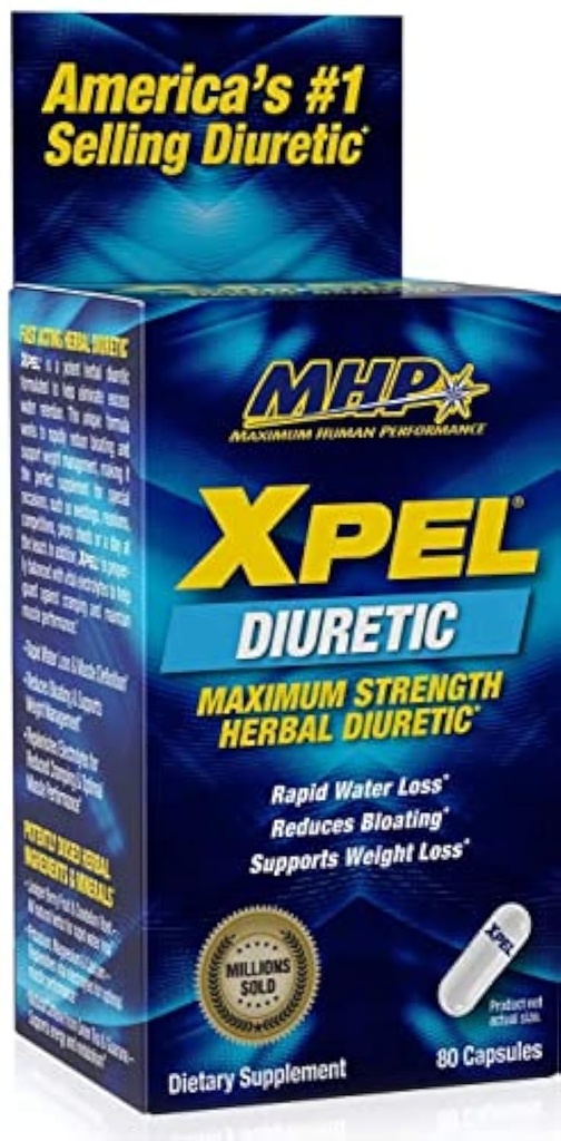 MHP Xpel Ravintolisä - Maximum Strength Diuretic, 80 kapselia