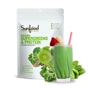 Sunfood Organic Supergreens & Protein - Greens Superfood Powder, Organic Protein Powder, Plant Based Vegan Protein, Super Greens for Gut Health w/Chlorella & Spirulina, 23g Protein Per Servering - 8 oz