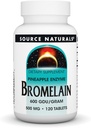 Source Naturals Bromelain, Proteolyyttinen Enzyme Supplement, 500 mg - 120 tablettia