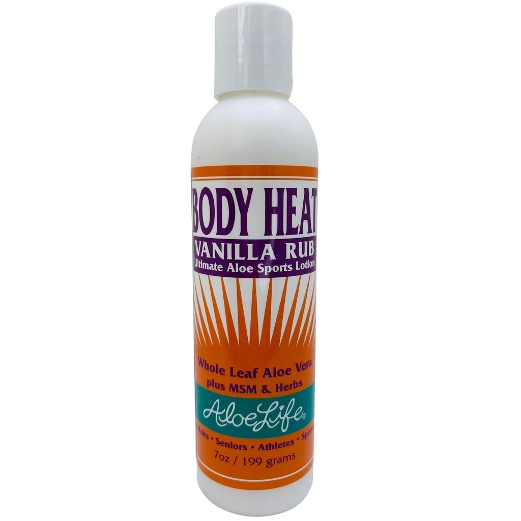 Aloe Life - Body Heat Vanilla Rub, Voitelu, Lämmitys Toiminta, Soothes & Relieves Sure Muscles, turvallinen senioreille ja urheilijoille, auttaa vähentämään jännitystä ja stressiä, Gluteeniton (7 oz)