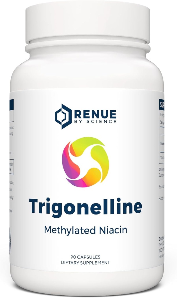 Renue By Science Trigonelline ... High Strength Trigonelline TRG Methylated Niacin - 250 mg Trigonilliini Supplement Kapselit...