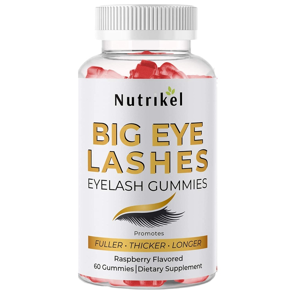 Big Eye Lashes Hair Growth - Eyelash Growth Gummies för Fuller, Tjockare, Längre Lashes