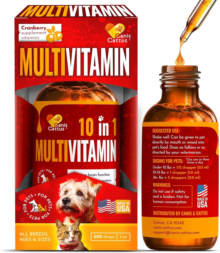 Vitamiinit koirille Kissat Vitamiinit Liquid Multivitamiini koirille