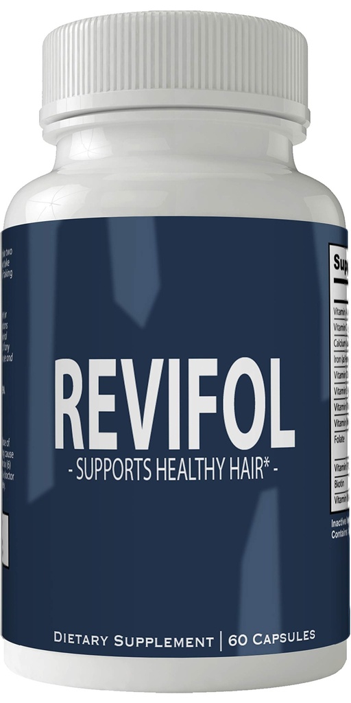 Revifol Hair Skin och Nails Supplement - Advanced Unique Hair Growth Vitamins and Minerals with Biotin - Gluten Free 60 Capsules - Hair Lash Skin och Nails Extra Strength Formula Growth Booster