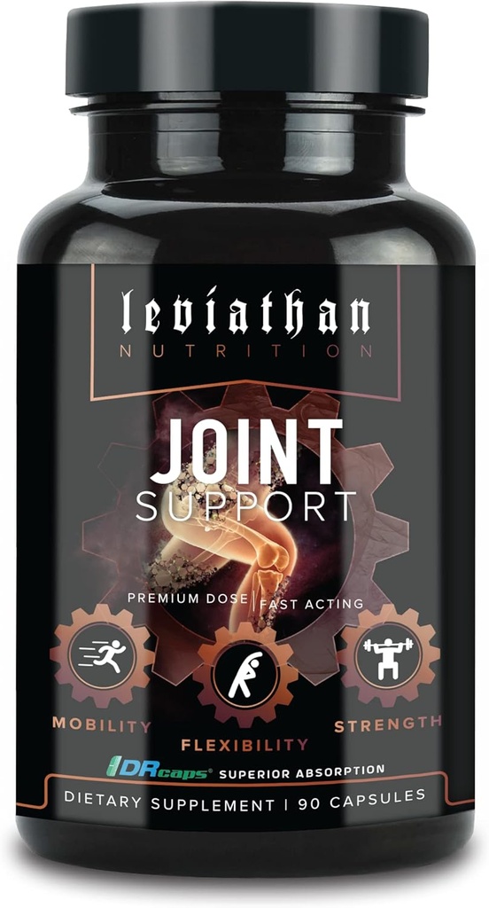 Leviathan Nutrition Joint Support | Hjälper Reparera och återställa gemensamma för komfortmobilitet, flexibilitet, styrka och gemensam hälsa med Boswellia för händerna tillbaka knä och gemensamma för män och kvinnor - 90 kapslar