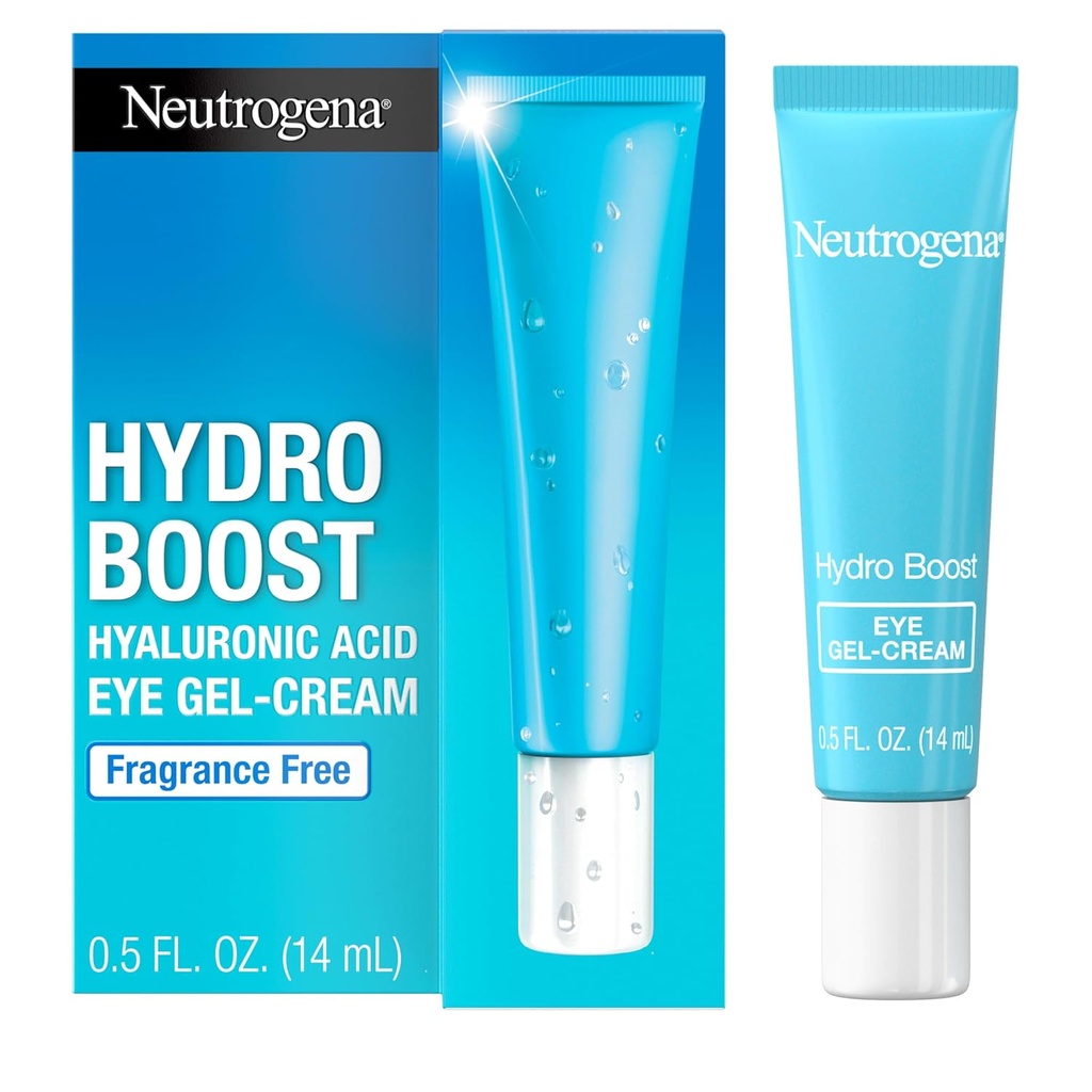 Neutrogena Hydro Boost Under Eye Cream, Puhdistettu hyaluronihappo, pitää alla silmän alue näyttää tasainen ja kosteutettu, hajuton ja ei-komedogeeninen, 0,5 oc