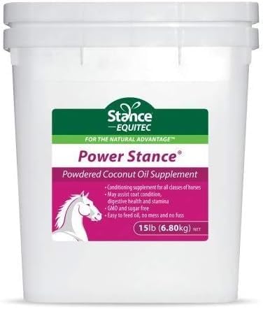 Stance Power Powdered Coconut Oil Horse täydentää - voi tukea takin kunto, Ruoansulatus ja kestävyys, GMO & sokeriton - 15 lb