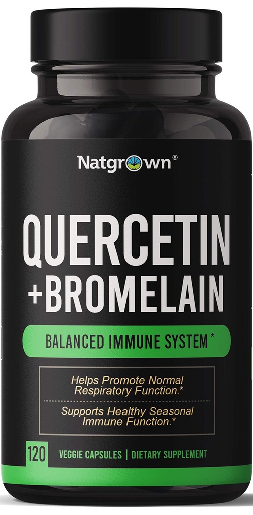 Natgrown Quercetin ja bromelaiinin lisäkompleksi - 120 kapselia